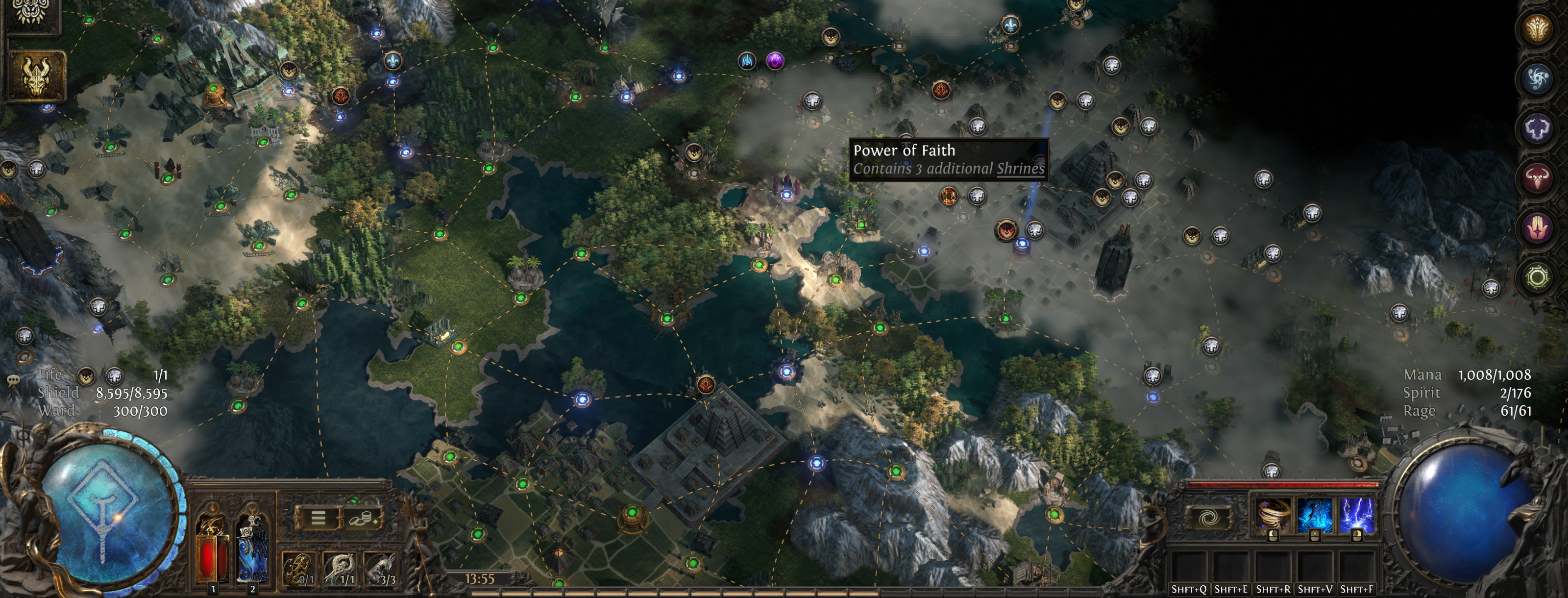 Ancient Modifier tooltip on an Atlas node